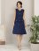 画像5: [送料無料][GINZA COUTURE]ネイビー・オレンジ・ピンク・ベージュ・ツイード・ノースリーブ・Aライン・ワンピース[即日発送][大きいサイズあり]