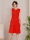 画像10: [送料無料][GINZA COUTURE]ネイビー・オレンジ・ピンク・ベージュ・ツイード・ノースリーブ・Aライン・ワンピース[即日発送][大きいサイズあり]