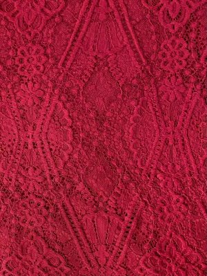 画像13: [送料無料][ERUKEI]ワインレッド・ホワイト・レッド・ネイビー・総レース・ベルスリーブ・シアー・Aライン・エレガント・ロングドレス[即日発送][大きいサイズあり]