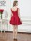 画像3: [送料無料][ERUKEI]レッド×ホワイト・アンゴラレッド・アイボリー×ブラック・ドット・ワンカラー・ノースリーブ・フロントジップ・バックスピンドル・Aライン・フレア・ミニドレス・ワンピース[即日発送][大きいサイズあり] (3)