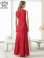 画像3: [送料無料][ERUKEI]レッド・ホワイト・総レース・ネックビジュー・ラインストーン・ノースリーブ・スリット・マーメイド・ロングドレス[即日発送][大きいサイズあり] (3)
