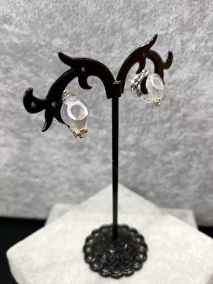 画像3: [ジュエリー][イヤリング]シルバー・ゴールド・クリアストーン・ビジュー・スクエアカット・イヤリング[即日発送]