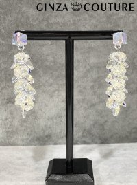 [ジュエリー][ピアス]シルバー×オーロラ ゴージャス ストーン スタッドピアス