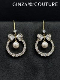 [ジュエリー][ピアス]ゴールド・シルバー・ストーン・パール・ピアス[即日発送]