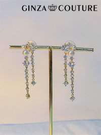 [ジュエリー][ピアス]ゴールド・シルバー・ストーン・パール・スタッドピアス[即日発送]