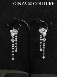 [ジュエリー][ピアス]シルバー・ゴールド・ストーン・パール・スタッドピアス[即日発送]