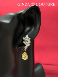 [ジュエリー][ピアス]シルバー×イエロー・シルバー×パープル・ストーン・揺れる・スタッドピアス[即日発送]