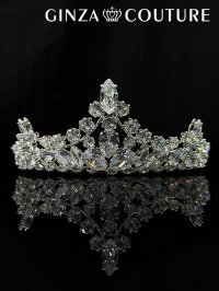 [ヘアアクセサリー]シルバー・ラインストーン・ビジュー・ヘアアクセサリー・髪飾り・王冠・ティアラ[即日発送]