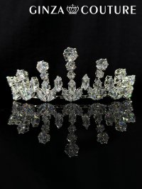 [ヘアアクセサリー]シルバー・ラインストーン・ビジュー・ヘアアクセサリー・髪飾り・王冠・ティアラ[即日発送]