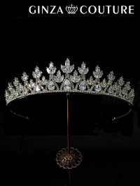 [ヘアアクセサリー]シルバー・ラインストーン・ビジュー・ヘアアクセサリー・髪飾り・王冠・ティアラ[即日発送]