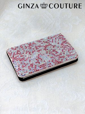 画像4: [カードケース]シルバー・ピンク・ラインストーン・名刺入れ・カードケース[即日発送]