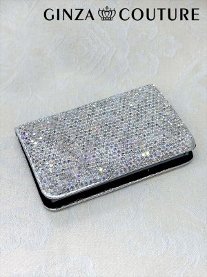 画像2: [カードケース]シルバー・ピンク・ラインストーン・名刺入れ・カードケース[即日発送]