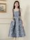 画像8: [送料無料][GINZA COUTURE]ピンク・ブラック・レッド・オレンジ・レオパード柄・ジャガード・ポケット付き・フレア・Aライン・ノースリーブ・ミディアムドレス・ワンピース[即日発送][大きいサイズあり]