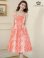 画像17: [送料無料][GINZA COUTURE]ピンク・ブラック・レッド・オレンジ・レオパード柄・ジャガード・ポケット付き・フレア・Aライン・ノースリーブ・ミディアムドレス・ワンピース[即日発送][大きいサイズあり]
