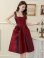 画像13: [送料無料][GINZA COUTURE]ピンク・ブラック・レッド・オレンジ・レオパード柄・ジャガード・ポケット付き・フレア・Aライン・ノースリーブ・ミディアムドレス・ワンピース[即日発送][大きいサイズあり]