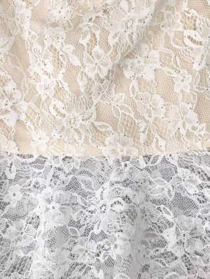 画像7: [送料無料][SETTAN]レッド・ホワイト・総レース・スパンコール・シアー・ギャザー・Vネック・ノースリーブ・ハイウエスト・タイト・マーメイド・ロングドレス[即日発送][大きいサイズあり]