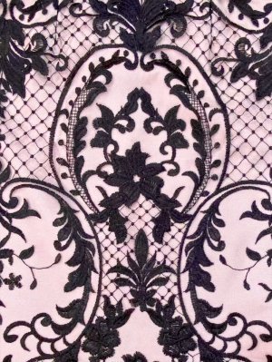 画像7: [送料無料][SETTAN]レッド・ブラック・レース・シアー・スカラップ・ノースリーブ・Aライン・ミディアムドレス・ワンピース[即日発送][大きいサイズあり]