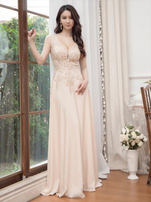 画像5: [送料無料][SETTAN]ベージュ・ワインレッド・ネイビー・ホワイト・ロイヤルブルー・エレガント・レース・金糸・ラインストーン・シアー・Aライン・ロングドレス[即日発送][大きいサイズあり]