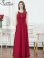 画像5: [送料無料][SETTAN]レッド・ホワイト・イエロー・ワンカラー・シフォン・胸元カット・ラインストーン・キャミソール・エレガント・Aライン・ロングドレス[即日発送][大きいサイズあり] (5)