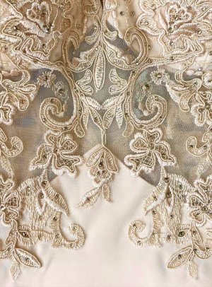 画像19: [送料無料][SETTAN]ワインレッド・ピンク・ホワイト・ベージュ・サテン・ホルターネック・エレガント・レース・ラインストーン・Aライン・ロングドレス[即日発送][大きいサイズあり]