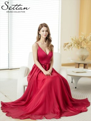 画像6: [送料無料][SETTAN]アンゴラレッド・グリーン・オレンジ・ホワイト・シフォン・ワンカラー・キャミソール・リボンベルト・Aライン・フレア・ロングドレス[即日発送][大きいサイズあり]