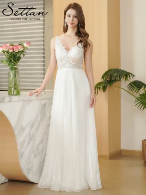 画像5: [送料無料][SETTAN]ホワイト・イエロー・レッド・ノースリーブ・ラメ・ラインストーン・プリーツ・刺?・レース・シアー・エレガント・Aライン・ロングドレス[即日発送][大きいサイズあり]