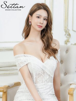 画像10: [送料無料][SETTAN]レッド・ホワイト・総レース・シアー・オフショルダー・コルセット風・スリット・タイト・マーメイド・ロングドレス[即日発送][大きいサイズあり]