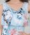 画像10: [SALE品のため返品不可][ERUKEI]ブルー・ピンク・胸元フリル・花柄・シフォン・ビジュー・タイト・ミニドレス・ワンピース[即日発送][大きいサイズあり]