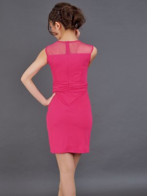 画像9: [送料無料][ERUKEI]グリーン・ピンク・ブラック・ラインストーン・刺繍・ウエストシャーリング・タイト・ミニドレス・ワンピース[即日発送][大きいサイズあり]