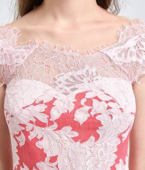 画像13: [送料無料][SETTAN]ピンク・ブルー・フレア・レース・花柄・キュート・ミディアムドレス・ワンピース[即日発送][大きいサイズあり]