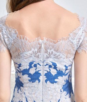 画像18: [送料無料][SETTAN]ピンク・ブルー・フレア・レース・花柄・キュート・ミディアムドレス・ワンピース[即日発送][大きいサイズあり]