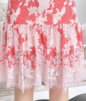 画像19: [送料無料][SETTAN]ピンク・ブルー・フレア・レース・花柄・キュート・ミディアムドレス・ワンピース[即日発送][大きいサイズあり]