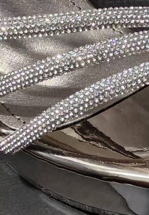 画像6: [ニュースソース][news]ベージュ・グレー・ブラック・２way・アンクルストラップ・ラインストーン・厚底・14cmヒール・サンダル[即日発送]