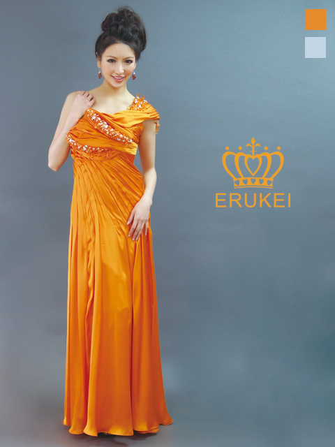 Erukei シンプル ワンショルダー ロングドレス B114パーティードレス ワンピースの通販ショップなら エルケイ Erukei にお任せ 銀座クチュール