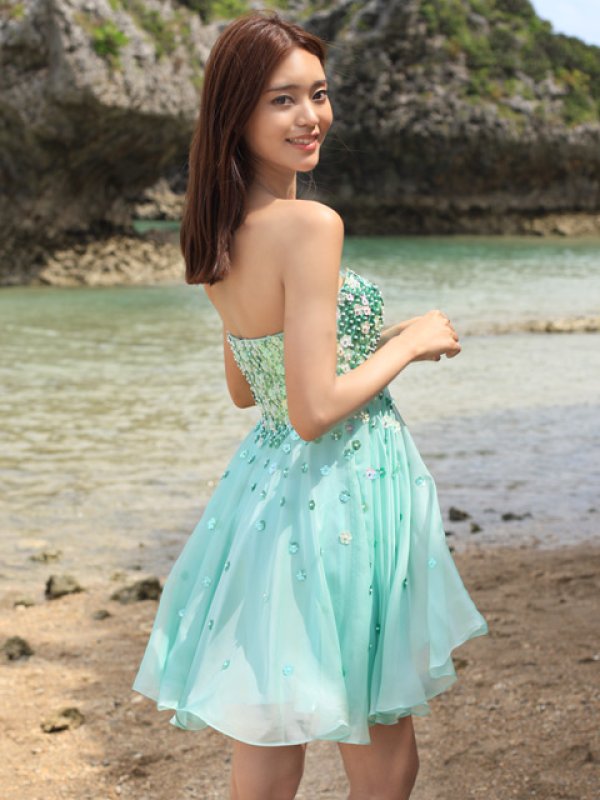 画像4: [送料無料][ERUKEI]ベア・Aライン・フラワー・ミニドレス・ワンピース[即日発送][大きいサイズあり] (4)