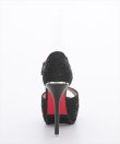 画像3: [BENEDETTA]ブラック・シルバー・オープントゥ・アンクルストラップ・ビジュー・ラメ・12.5cm・ハイヒール・パンプス[即日発送] (3)