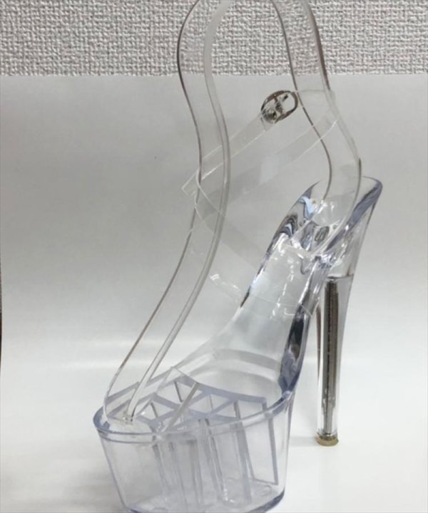 画像2: [アートマリー]クリア・ブラック・シューズ・ストラップ[即日発送] (2)