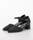 画像7: [haremode]シルバー・ベージュ・ブラック・グリッター・チャンキーヒール・5cm・アンクルストラップ・パンプス[即日発送] (7)