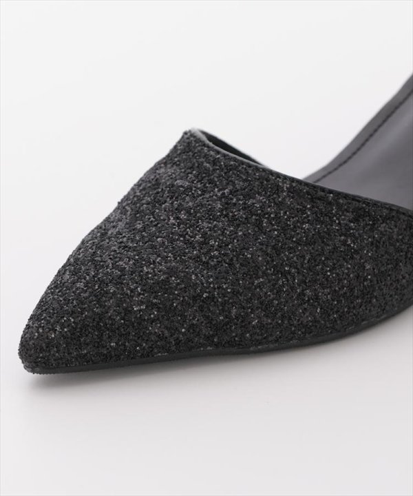 画像14: [haremode]シルバー・ベージュ・ブラック・グリッター・チャンキーヒール・5cm・アンクルストラップ・パンプス[即日発送] (14)