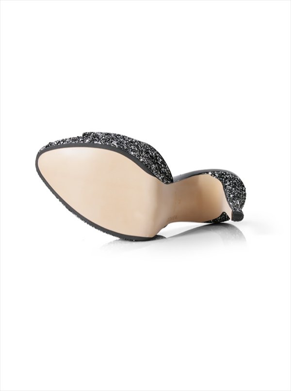 画像11: [送料無料][COMEX]シルバー・ブラック・ハイヒール・グリッターラメ・ミュール・サンダル[大きいサイズあり] (11)