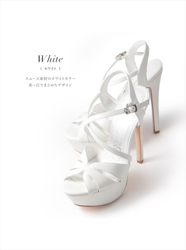 画像4: [送料無料][COMEX]ピンクベージュ・ホワイト・シルバー・ブラック・ピンヒール・プラットフォーム・甲ストラップ・オープントゥ・ハイヒール・厚底・16cmヒール・ストラップ・サンダル[大きいサイズあり] (4)