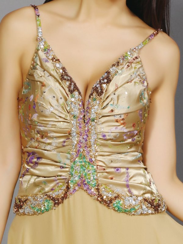 画像4: [送料無料][ERUKEI]ゴールド・シルク・ミニドレス・ワンピース[即日発送] (4)