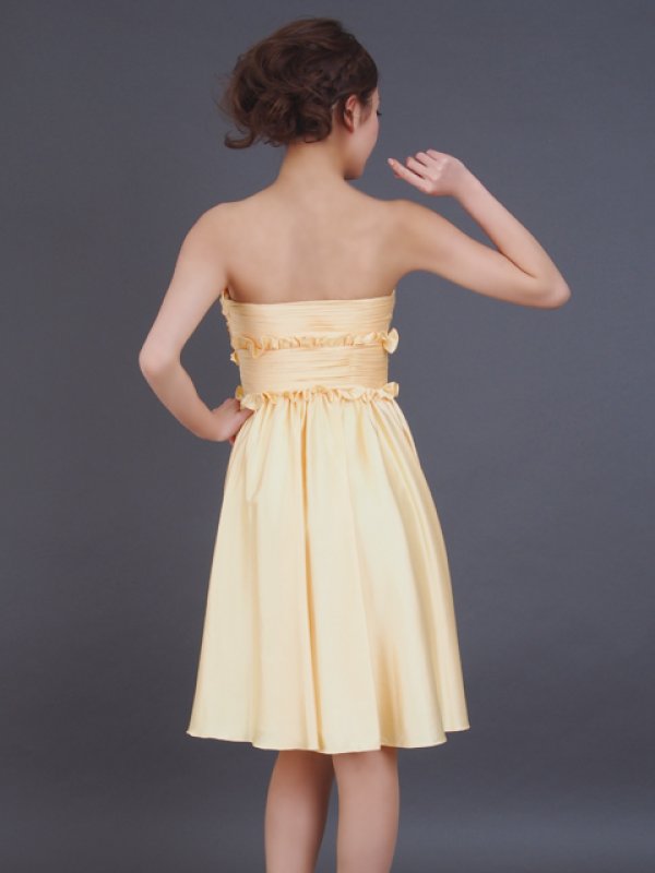 画像4: [送料無料][ERUKEI]胸元フラワー・ウエストリボン・ベア・ミニドレス・ワンピース[即日発送] (4)