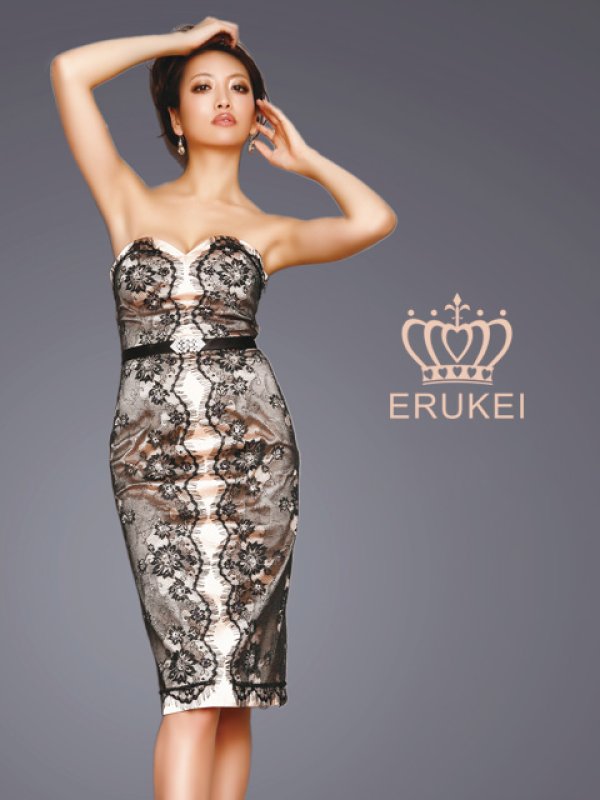 画像2: [送料無料][ERUKEI]ベア・サイドレース・ミニドレス・ワンピース[即日発送][大きいサイズあり] (2)