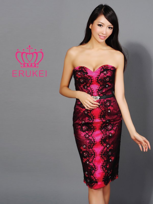 画像3: [送料無料][ERUKEI]ベア・サイドレース・ミニドレス・ワンピース[即日発送][大きいサイズあり] (3)