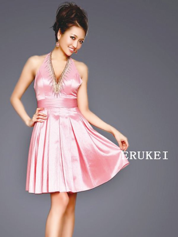 画像2: [送料無料][ERUKEI]フォルター・Aライン・ミニドレス・ワンピース[即日発送] (2)