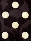 画像7: [送料無料][GINZA COUTURE]アイボリー×ブラック・ブラック×アイボリー・パフスリーブ・半袖・サテンジャガード・ドット・リボン・Aライン・ミディアムドレス・ワンピース[即日発送][大きいサイズあり] (7)