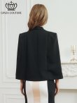 画像3: [送料無料][GINZA COUTURE]ブラック・ホワイト・ワンカラー・シンプル・無地・ケープ・ボレロ[即日発送][大きいサイズあり] (3)