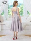 画像9: [送料無料][GINZA COUTURE]ネイビー・グレー・ワインレッド・ホワイト・ワンカラー・シンプル・サテン・ノースリーブ・フレア・Aライン・ミディアムドレス・ワンピース[即日発送][大きいサイズあり] (9)