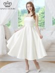 画像5: [送料無料][GINZA COUTURE]ホワイト・ワインレッド・ワンカラー・シンプル・サテン・ノースリーブ・フレア・Aライン・ミディアムドレス・ワンピース[即日発送][大きいサイズあり] (5)